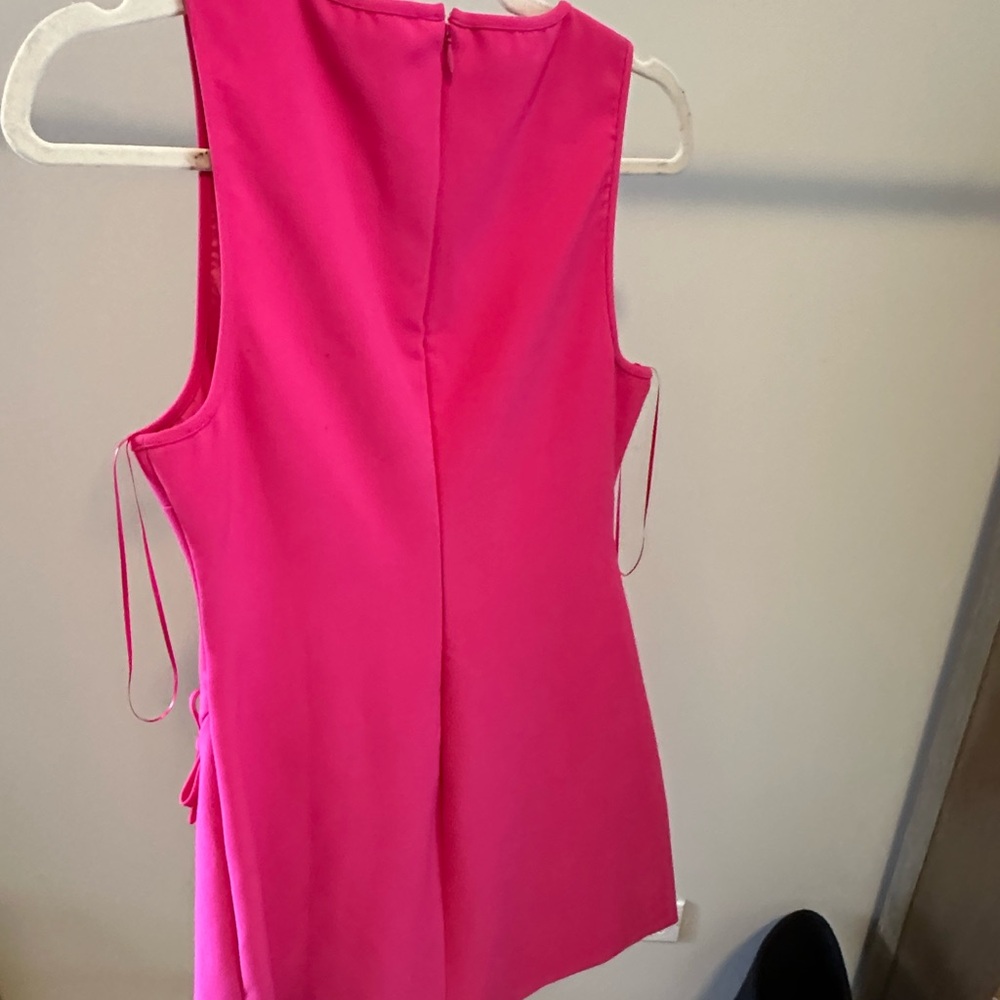 Likely Hunt - Pink Sleeveless Halter A-Line Dress - Picture 4 of 6